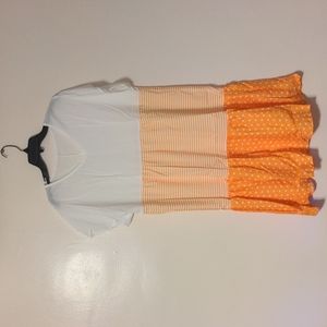 Gulang orange and white summer lounge dress size 3XL